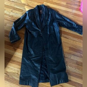 Black Long Leather Coat